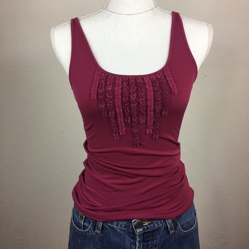 The Limited Ruffle Cami Tank Top XS Pink